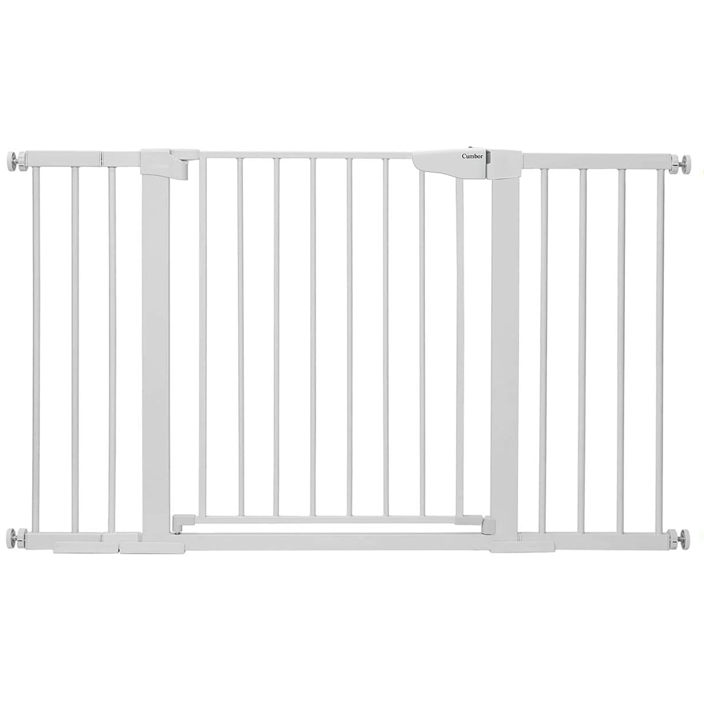 29.7-51.5" Baby Gate Extra Wide, Safety Dog Gate for Stairs, Easy Walk Thru Auto Close Pet Gates for the House, Doorways, Child Gate Includes 4 Wall Cups,White, Mom'S Choice Awards Winner